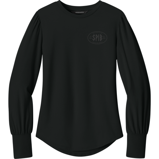 MM1019 - Women’s Stretch Jersey Long Sleeve Blouson Top