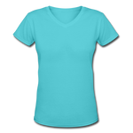 Women's V-Neck T-Shirt - aqua