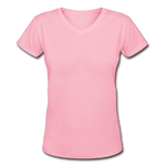 Women's V-Neck T-Shirt - pink