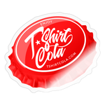 T-Shirt Cola Bottle Cap Sticker - transparent glossy