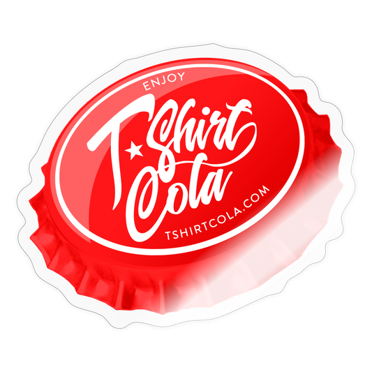 T-Shirt Cola Bottle Cap Sticker - transparent glossy